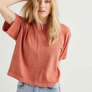 Richer Poorer Relaxed Crop Tee - Redwood